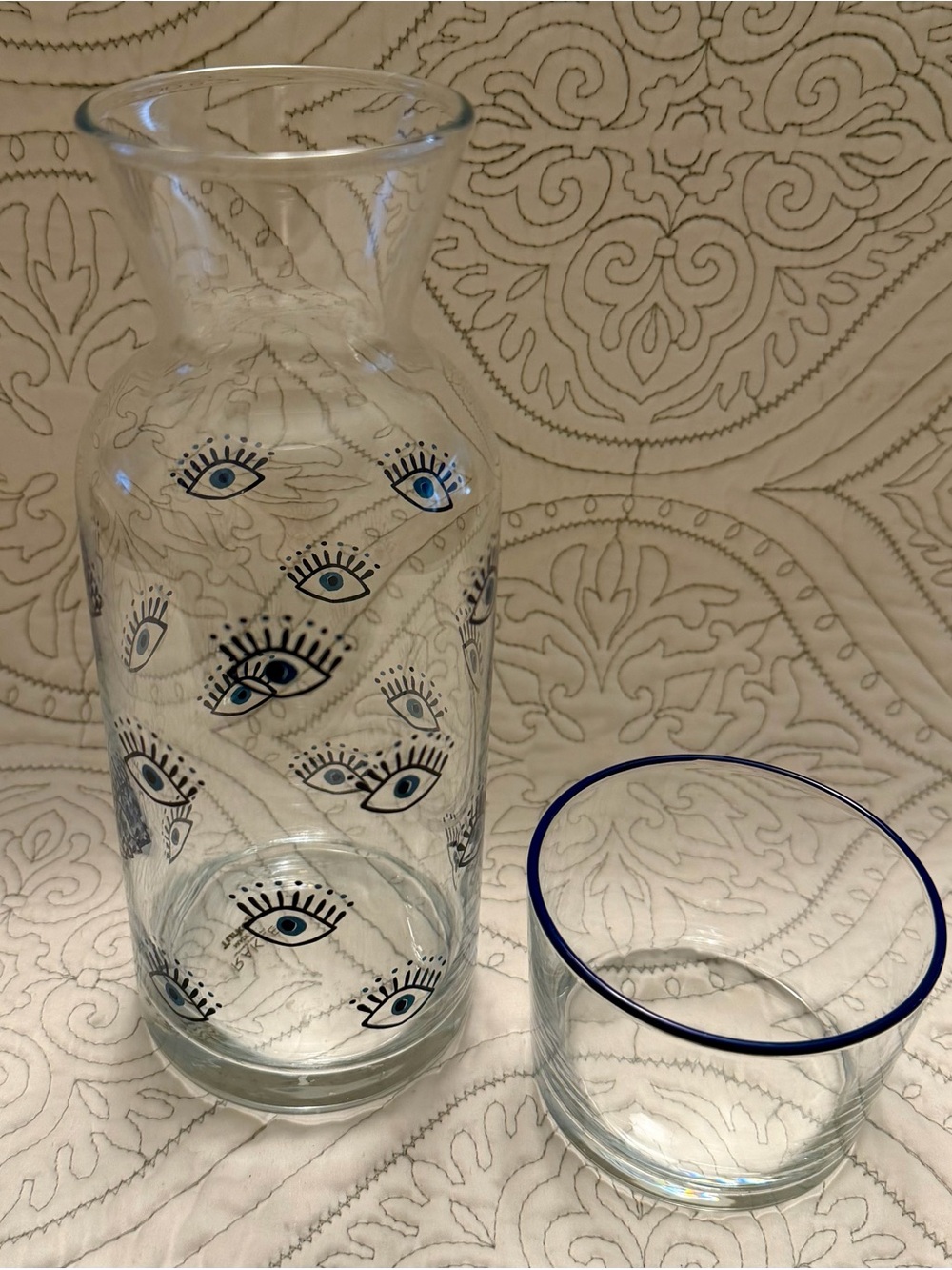 Rakle Glass Carafe and Tumbler Made in Turkey